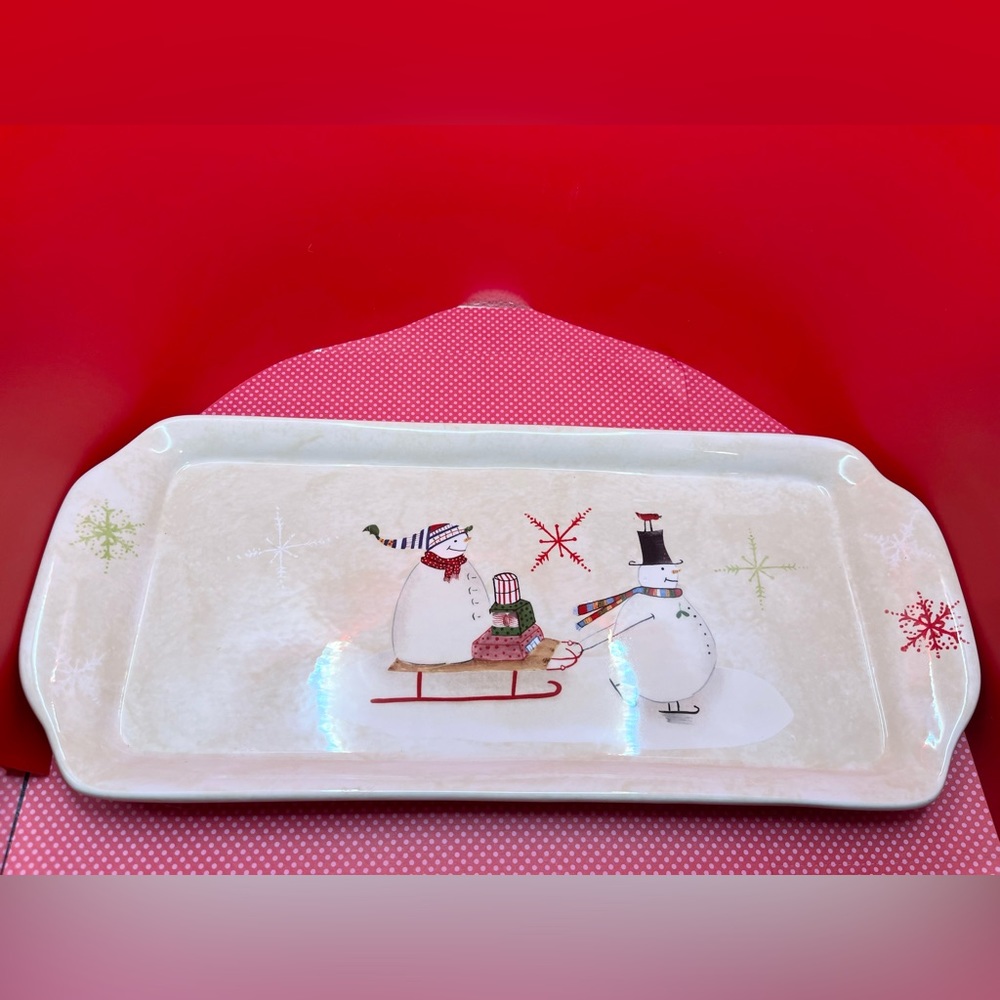 Snowman Holiday platter